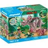Image de Playmobil Playmobil Dinos 71821 - Tricératops avec son bébé et explorateur