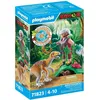 Image de Playmobil Dinos 71823 - VÃ©lociraptor et explorateur avec lasso