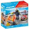 Image de Playmobil Action Heroes 71826 - Pompier pompe Ã  eau et rÃ©servoir enflammÃ©