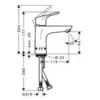 Image de Hansgrohe 31517000 Focus 100 Mitigeur pour vasque libre bonde non incluse ChromÃ©