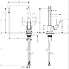 Image de Mitigeur dÃ©vier/cuisine bec haut en L Focus - finition acier Inox (Stainless)