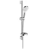 Image de Set de douche Vario avec barre Unica Croma 65 cm et porte-savon blanc/chromé