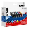 Image de KMP MULTIPACK C100V - Pack de 5 - noir, jaune, cyan, magenta - compatible - cartouche d'encre (alternative pour : Canon CLI-551BK XL, Canon PGI-550PGBK XL, Canon CLI-551M XL, Canon CLI-551Y XL, Canon CLI-551C XL, Canon 6431B001, Canon 6446B001, Canon 644