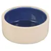 Image de Ecuelle Céramique, 1 L/Ø 18 Cm, Crème/Bleu - 2450 - Mon Animalerie