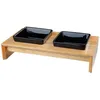 Image de Trixie Set Ãcuelles 2 Ã 0,4l Noir Pour Chien 36 Ã 19 Ã 7cm