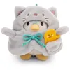 Image de Peluche Nici Penguin Waddle avec canard et costume Chat 8 cm