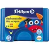 Image de PELIKAN - Crayons de cire épais 666/8WL, rond, aquarellanle,sans douille, en cire d'abeille, avec grattoir contenu: 8 pièces dans un étui en plastique assorti dan