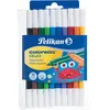 Image de PELIKAN - feutres colorella duo C407, rond, étui de 10 2 feutres avec 2 pointes - largeur de trait: 1,0 mm / 2,0 mmlavable sur la plupart des textiles assortis da