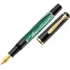 Image de pelikan pelikan stylo plume m 200, vert marbré, taille de plume: f noir