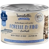 Image de 6x 195g Sannabelle All Meat truite & boeuf nourriture humide pour chats