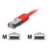 Image de equip - Cordon de raccordement - RJ-45 (M) pour RJ-45 (M) - 25 cm - Paire torsadée blindée (SSTP) - CAT 6 - sans halogène moulé bloqué - rouge