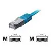 Image de equip - Cordon de raccordement - RJ-45 (M) pour RJ-45 (M) - 25 cm - Paire torsadée blindée (SSTP) - CAT 6 - sans halogène moulé bloqué - bleu