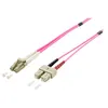 Image de equip - Cordon de raccordement - SC multi-mode (M) pour LC multi-mode (M) - 0.5 m - fibre optique - duplex - 50 / 125 microns - OM4 - sans halogène - rose