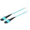 Image de equip Pro - Cordon de raccordement - MTP multimode (F) pour MTP multimode (F) - 20 m - fibre optique - simplex - 50 / 125 microns - OM4 - turquoise