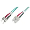 Image de DIGITUS - Cordon de raccordement - ST multi-mode (M) pour SC multi-mode (M) - 2 m - fibre optique - duplex - 50 / 125 microns - OM3 - turquoise