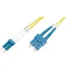 Image de DIGITUS - Cordon de raccordement - mode unique LC/APC (M) pour mode unique SC/PC (M) - 2 m - fibre optique - duplex - 9 / 125 micromètres - OS1 - sans halogène - jaune