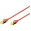 Image de DIGITUS - Cordon de raccordement - RJ-45 (M) pour RJ-45 (M) - 1 m - SFTP - CAT 6a - démarré sans halogène moulé sans crochet bloqué - rouge RAL 3020