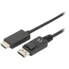 Image de ASSMANN - Câble adaptateur - DisplayPort mâle verrouillage pour HDMI mâle - 3 m - triple blindage - noir - moulé support 4K bouton-pression