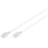 Image de DIGITUS Slim - Cordon de raccordement - RJ-45 (M) pour RJ-45 (M) - 2 m - UTP - CAT 6 - sans halogène moulé sans crochet - gris