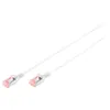 Image de DIGITUS Slim - Cordon de raccordement - RJ-45 (M) pour RJ-45 (M) - 1 m - U / FTP (Paire torsadée blindée) - CAT 6 - sans halogène, moulé, sans crochet - gris