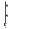 Image de DIGITUS DA-90438 - Pied - pour 2 LCD displays / curved LCD displays - fixation par collier ou passe-fil - acier, plastique - noir mat - Taille d'écran : jusqu'à 32 pouces - montrable sur bureau