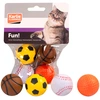 Image de 4 balles en caoutchouc Karlie pour chat