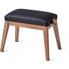 Image de K&m 13940 - Banquette Piano Couleur Noyer, SiÃ¨ge Simili Cuir Noir