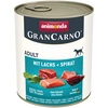 Image de 6x800g animonda GranCarno Original Adult saumon, épinards Pâtée pour chien