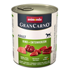 Image de 6x800g animonda GranCarno Original Adult boeuf, coeurs de canard Pâtée pour chien