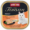 Image de 6x100g Coeur Gourmand Adult Animonda Vom Feinsten, poulet, filet de saumon, épinards