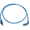 Image de Telegärtner MP8 FS 500 - Cordon de raccordement - RJ-45 (M) pour RJ-45 (M) - 1 m - SFTP, PiMF - CAT 6a - démarré, sans halogène, sans crochet, bloqué, connecteur à 90 ° - bleu, RAL 5015