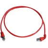 Image de Telegärtner MP8 FS 500 - Cordon de raccordement - RJ-45 (M) pour RJ-45 (M) - 5 m - SFTP, PiMF - CAT 6a - démarré, sans halogène, sans crochet, bloqué, connecteur à 90 ° - rouge, RAL 3018