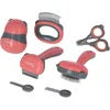 Image de Kit De Toilettage 7 Pieces Kerbl - Rouge Et Noir - Pour Chat
