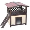 Image de Kerbl Maison à chat chauffée 4-saisons Deluxe 88x57x77 cm Marron foncé445270