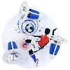 Image de Plafonnier Football, 3 Lampes, Bleu-Blanc