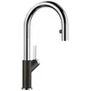 Image de Blanco - Carena S - Mitigeur D'Ã©vier Avec Bec Extractible, Noir / Chrome 526172