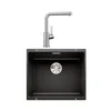 Image de Blanco - Pack Ã©vier noir + mitigeur inox brossÃ© 528440