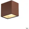 Image de Applique extérieure SLV SITRA CUBE Up/Down rouille avec LED intégrée - Taille S - 12 cm