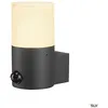 Image de Applique extérieure SLV GRAFIT, rond, anthracite, E27, 11W max, IP44, détecteur de mouvements