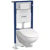 Image de Geberit Pack bâti-support Duofix autoportant-plaque & cuvette WC Prima Rimfree GEBERIT