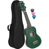 Image de Cascha Hh 3963 UkulÃ©lÃ© Soprano Vert Avec Housse Et MÃ©diators