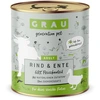 Image de Grau menu gourmand sans céréales 6 x 800 g pour chat - boeuf, canard