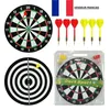 Image de 7pcs Grand Jeu de FlÃ©chette Cible 40 cm + 6 FlÃ©chettes + Anneau de Fixation