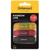 Image de Intenso Rainbow Line - ClÃ© USB - 32 Go - USB 2.0 - noir, jaune, rouge (pack de 3)