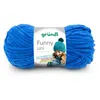 Image de Fil à tricoter effet velour FUNNY - Grundl - 100 Gr - Oeko-Tex(...) - 14 Bleu
