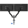 Image de AOC AD110DX - Kit de montage (montage par passe-câble, bras pour moniteur, base de montage de la pince) - bras réglable - pour 2 écrans LCD - ressort à gaz - alliage d'aluminium - noir - Taille d'écran : 13"-31.5" - montrable sur bureau