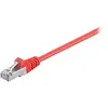 Image de goobay - Cordon de raccordement - RJ-45 (M) pour RJ-45 (M) - 1 m - SF/UTP - CAT 5e - moulé, sans crochet - rouge