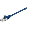 Image de goobay - Cordon de raccordement - RJ-45 (M) pour RJ-45 (M) - 50 cm - SF/UTP - CAT 5e - moulé, sans crochet - bleu