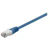 Image de goobay - Cordon de raccordement - RJ-45 (M) pour RJ-45 (M) - 5 m - paire torsadée écrantée (F/UTP) - CAT 5e - moulé, rond, bloqué - bleu