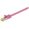 Image de Goobay RJ-45 CAT7 3m cÃ¢ble de rÃ©seau Magenta S/FTP (S-STP)